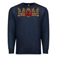 Navy mom lady of guadalupe  serape sunflower Premium Sweatshirt - Jasminsmagicworld