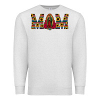 Oatmeal Heather mom lady of guadalupe  serape sunflower Premium Sweatshirt - Jasminsmagicworld