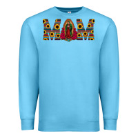 Ocean Blue mom lady of guadalupe  serape sunflower Premium Sweatshirt - Jasminsmagicworld