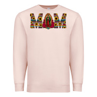 Pale Pink mom lady of guadalupe  serape sunflower Premium Sweatshirt - Jasminsmagicworld