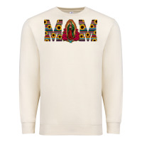 Sandshell mom lady of guadalupe  serape sunflower Premium Sweatshirt - Jasminsmagicworld
