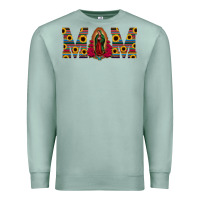 Seafoam mom lady of guadalupe  serape sunflower Premium Sweatshirt - Jasminsmagicworld