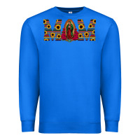 True Royal mom lady of guadalupe  serape sunflower Premium Sweatshirt - Jasminsmagicworld