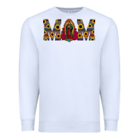 White mom lady of guadalupe  serape sunflower Premium Sweatshirt - Jasminsmagicworld