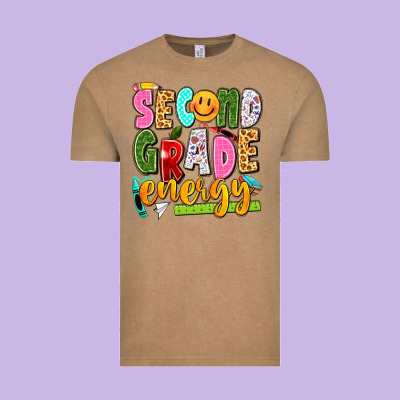 Second Grade Energy Vintage Tee Designed By Texasbilliewilder