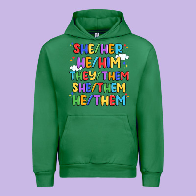 Pride Pronouns Urban Hoodie Designed By Artiststas