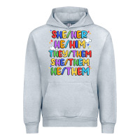Heather Grey pride pronouns Urban Hoodie - Artiststas