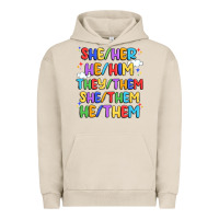 Pigment French Oak pride pronouns Urban Hoodie - Artiststas