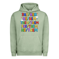Pigment Oil Green pride pronouns Urban Hoodie - Artiststas