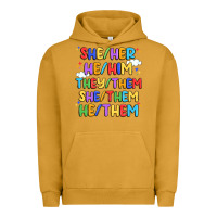 Pigment Peanut Butter pride pronouns Urban Hoodie - Artiststas
