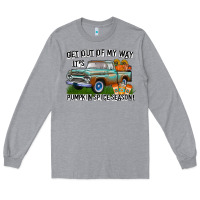 Heather Grey Get Out Of My Way It's Pumpkin Spice Season Long Sleeve Tee - CowhideDigitalArt