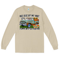 Mushroom Get Out Of My Way It's Pumpkin Spice Season Long Sleeve Tee - CowhideDigitalArt