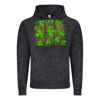 Vintage Black st patricks day shamrock and leopard distressed ba Vintage Hoodie - RanaPortraitStore