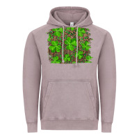 Vintage Zinc st patricks day shamrock and leopard distressed ba Vintage Hoodie - RanaPortraitStore