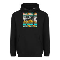 Black sunflower cowhide serape coaster Heavyweight Hoodie - BarkalooDesign