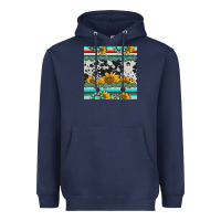 Navy sunflower cowhide serape coaster Heavyweight Hoodie - BarkalooDesign