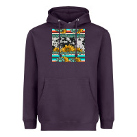 Plum sunflower cowhide serape coaster Heavyweight Hoodie - BarkalooDesign