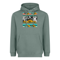 Sage sunflower cowhide serape coaster Heavyweight Hoodie - BarkalooDesign