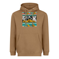 Toasted Coconut sunflower cowhide serape coaster Heavyweight Hoodie - BarkalooDesign