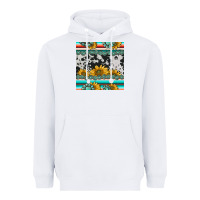 White sunflower cowhide serape coaster Heavyweight Hoodie - BarkalooDesign