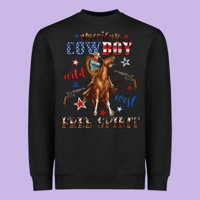 Heavyweight Sweatshirt american cowboy wild west free spirit