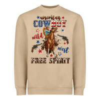 Mushroom american cowboy wild west free spirit Heavyweight Sweatshirt - texasbilliewilder