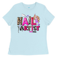Baby Blue nail artist Ladies Tee - AdoDesignShop