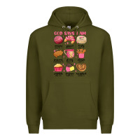 Army Green god says i am mexican pan dulce Premium Hoodie - MaliasSmallBusiness
