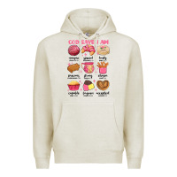 Oatmeal Heather god says i am mexican pan dulce Premium Hoodie - MaliasSmallBusiness