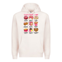 Pale Pink god says i am mexican pan dulce Premium Hoodie - MaliasSmallBusiness