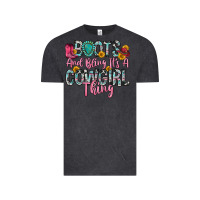 Vintage Black boots and bling it s a cowgirl thing Vintage Tee - Zillion Design Studio
