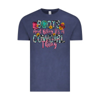 Vintage Denim boots and bling it s a cowgirl thing Vintage Tee - Zillion Design Studio