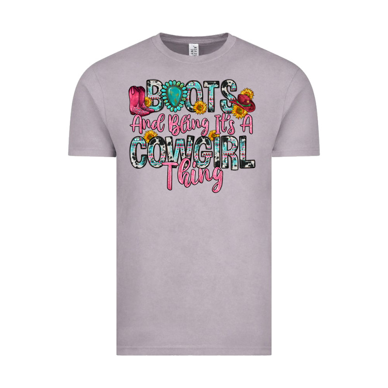 Boots And Bling It S A Cowgirl Thing Vintage Tee by Zillion Design Studio | Teevron