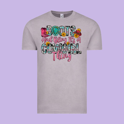 Boots And Bling It S A Cowgirl Thing Vintage Tee Designed By Zillion Design Studio