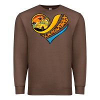 Chestnut school bus heart Premium Sweatshirt - Jasminsmagicworld