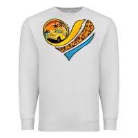 Dove Grey school bus heart Premium Sweatshirt - Jasminsmagicworld