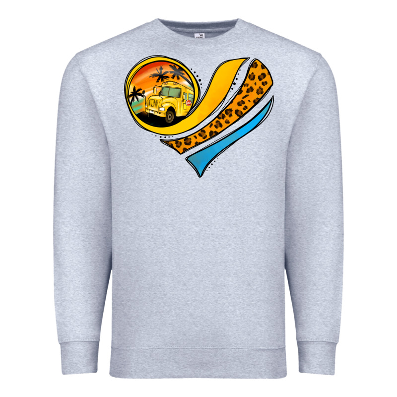 School Bus Heart Premium Sweatshirt by Jasminsmagicworld | Teevron