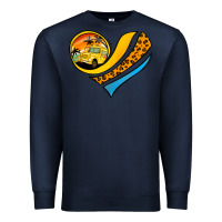 Navy school bus heart Premium Sweatshirt - Jasminsmagicworld