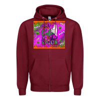 Burgundy too cute to spook Zipper Hoodie - BundleAndBundleShop