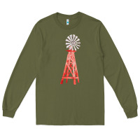 Army Green windmill fa element Long Sleeve Tee - FaDigitalArtStudio