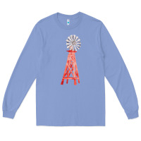 Colony Blue windmill fa element Long Sleeve Tee - FaDigitalArtStudio