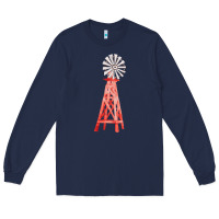 Navy windmill fa element Long Sleeve Tee - FaDigitalArtStudio