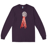 Plum windmill fa element Long Sleeve Tee - FaDigitalArtStudio