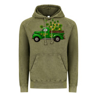 Vintage Olive st patricks truck shamrock horseshoe gold Vintage Hoodie - RanaPortraitStore