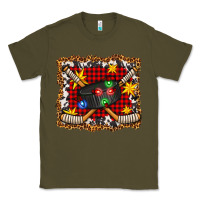 Army Green hockey christmas with lights and stars Classic Tee - FaDigitalArtStudio