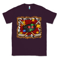 Plum hockey christmas with lights and stars Classic Tee - FaDigitalArtStudio