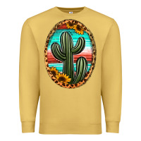 Serape And Sunflower Cactus Premium Sweatshirt | Teevron