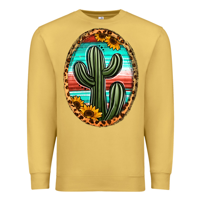 Serape And Sunflower Cactus Premium Sweatshirt by Jasminsmagicworld | Teevron