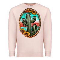 Pale Pink serape and sunflower cactus Premium Sweatshirt - Jasminsmagicworld