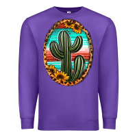 Purple serape and sunflower cactus Premium Sweatshirt - Jasminsmagicworld